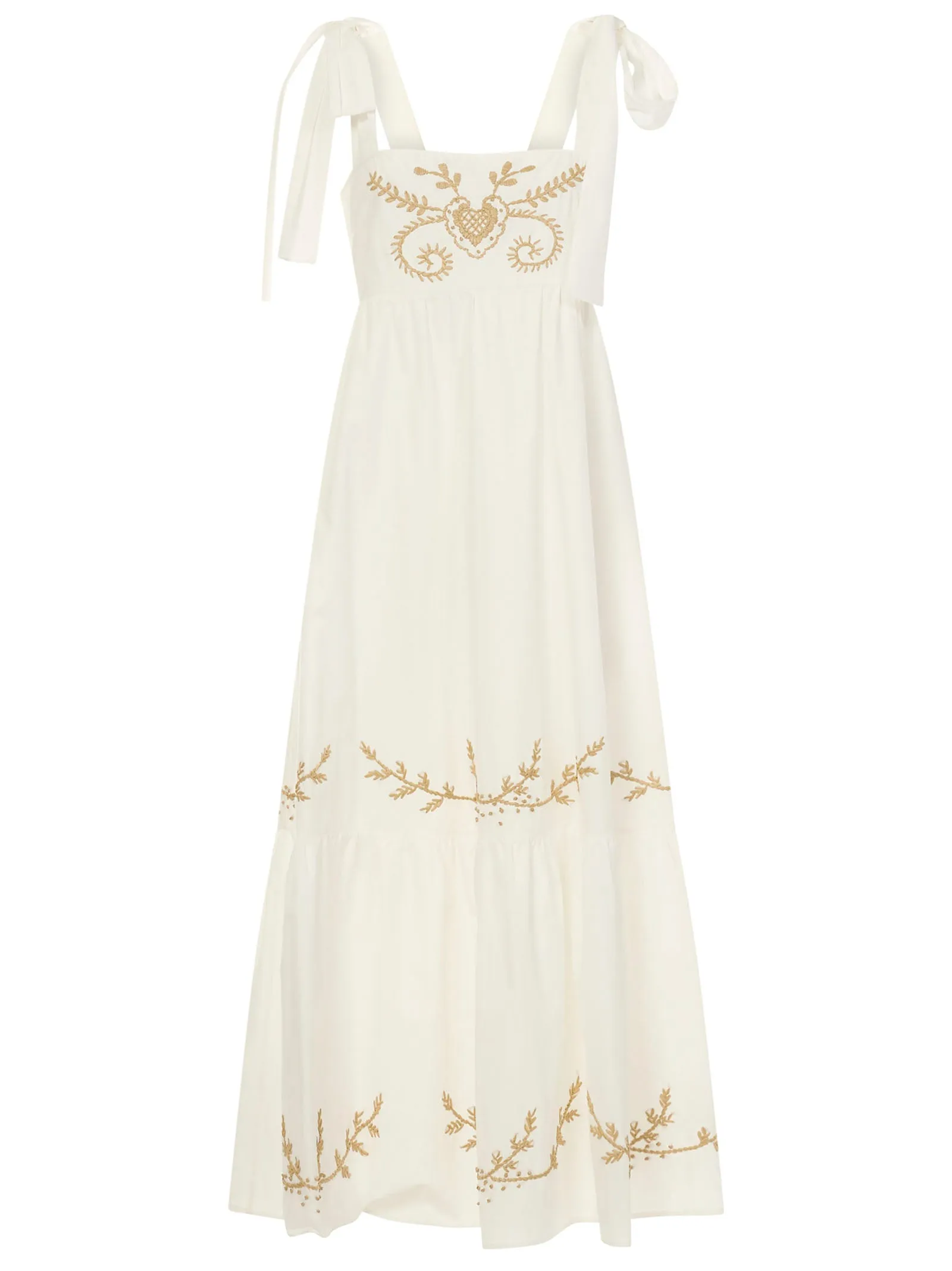 REDValentino Embroidered Detail Midi Dress