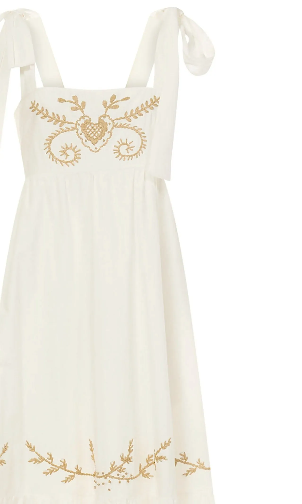 REDValentino Embroidered Detail Midi Dress