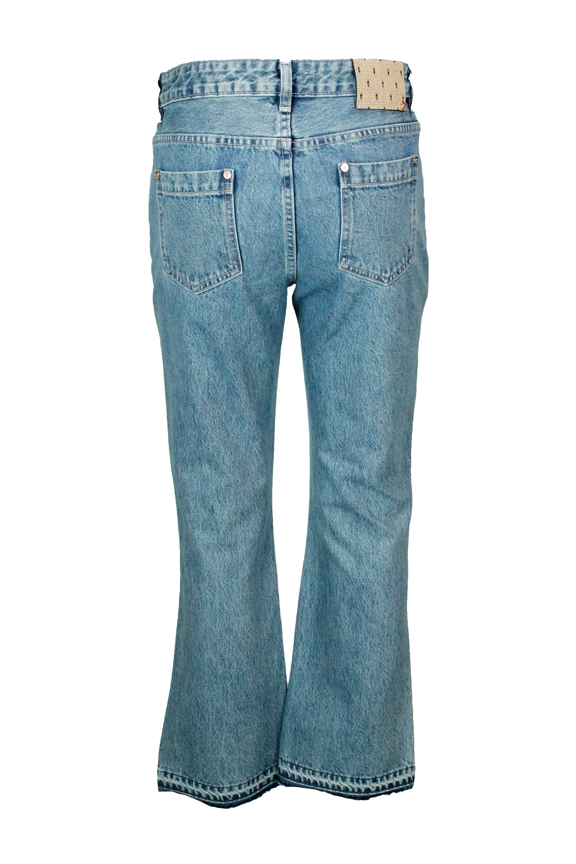 REDValentino Fringed Hem Flared Jeans