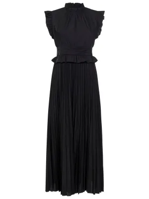 REDValentino Ruffle Detail Pleated Dress