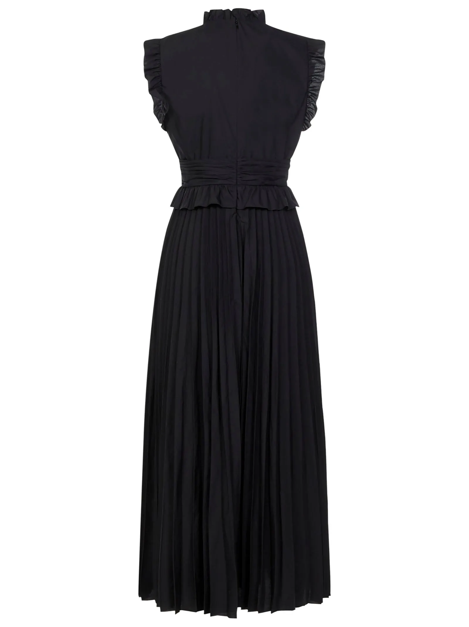 REDValentino Ruffle Detail Pleated Dress