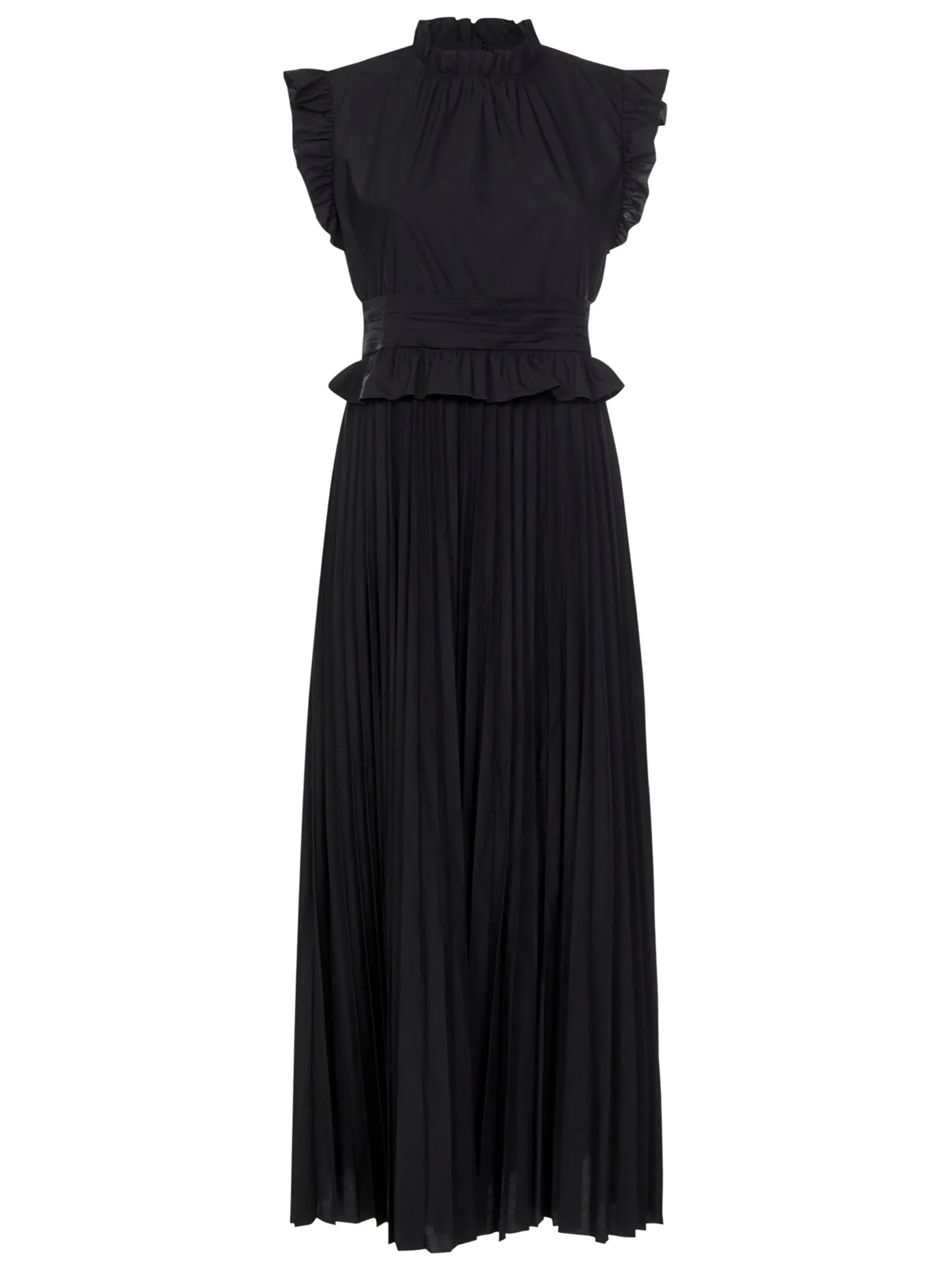 REDValentino Ruffle Detail Pleated Dress