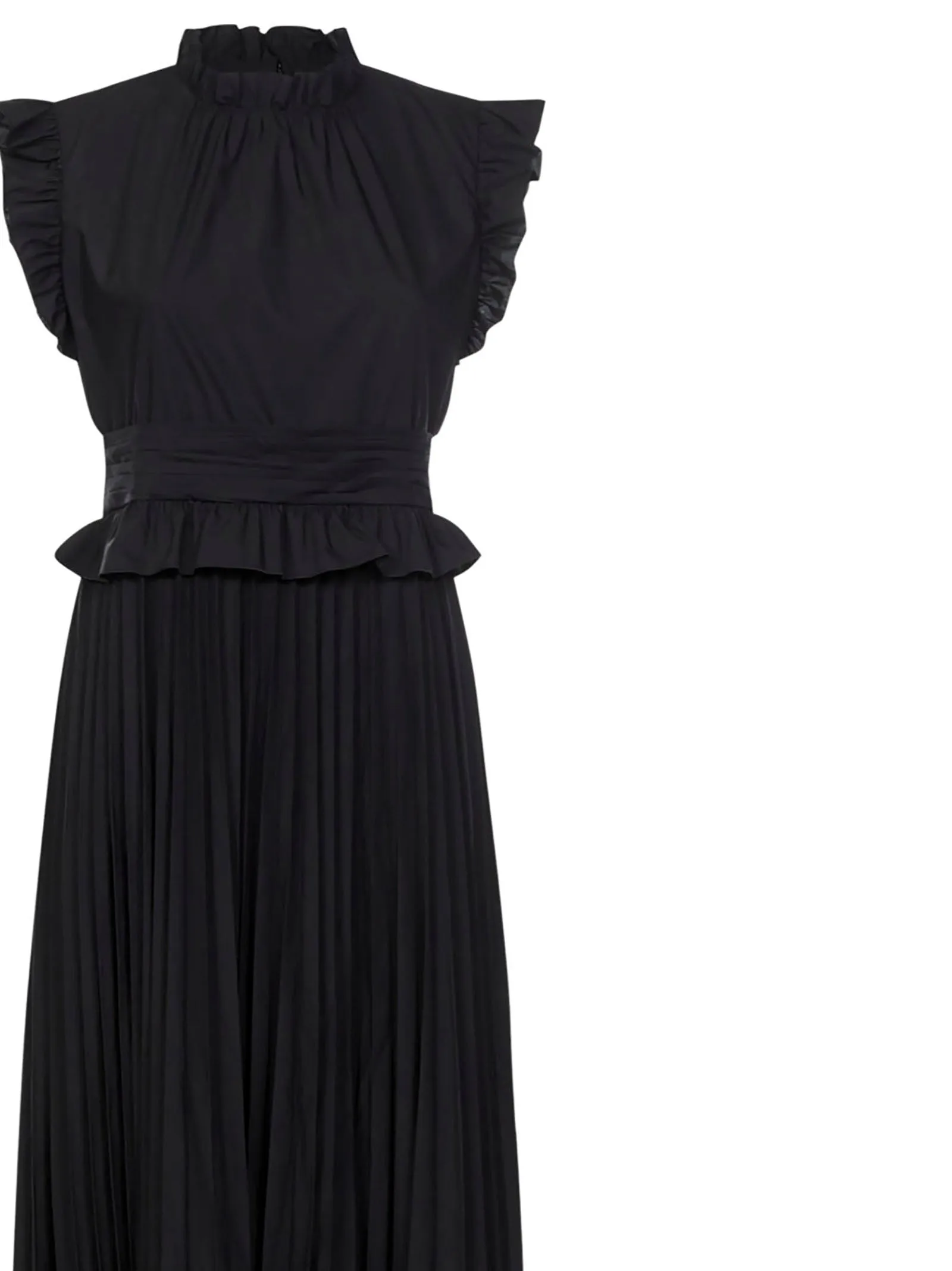 REDValentino Ruffle Detail Pleated Dress
