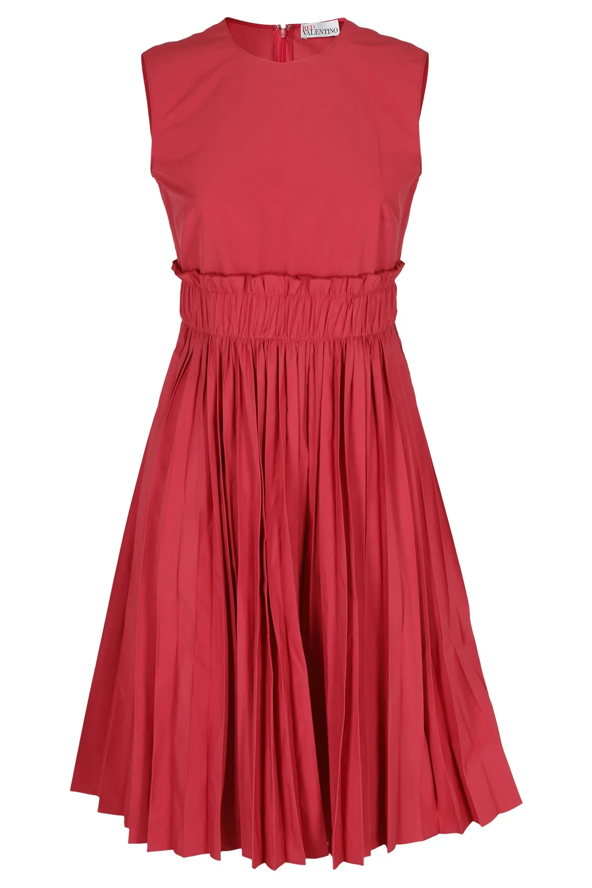 REDValentino Sleeveless Pleated Midi Dress