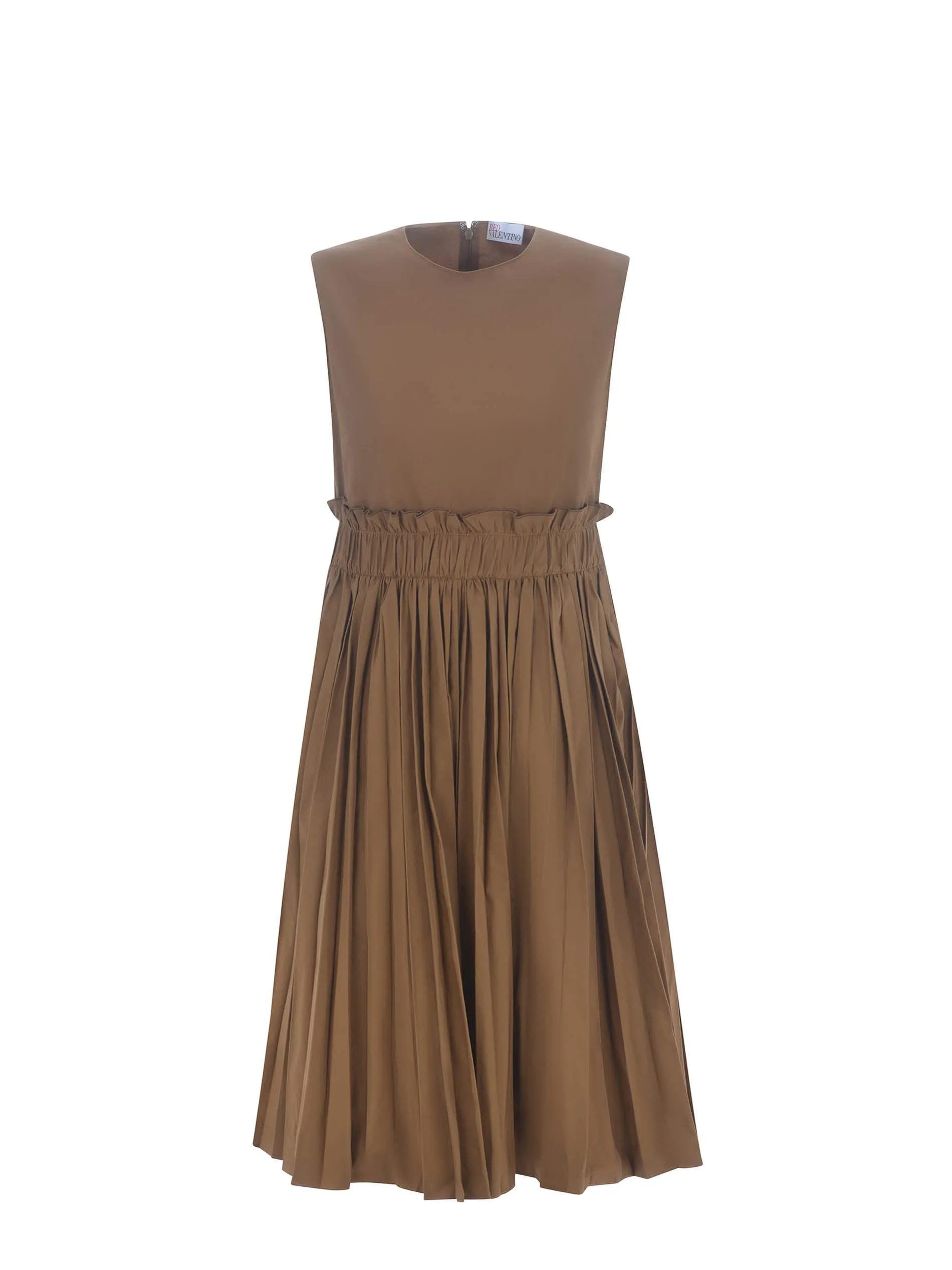 REDValentino Sleeveless Pleated Midi Dress