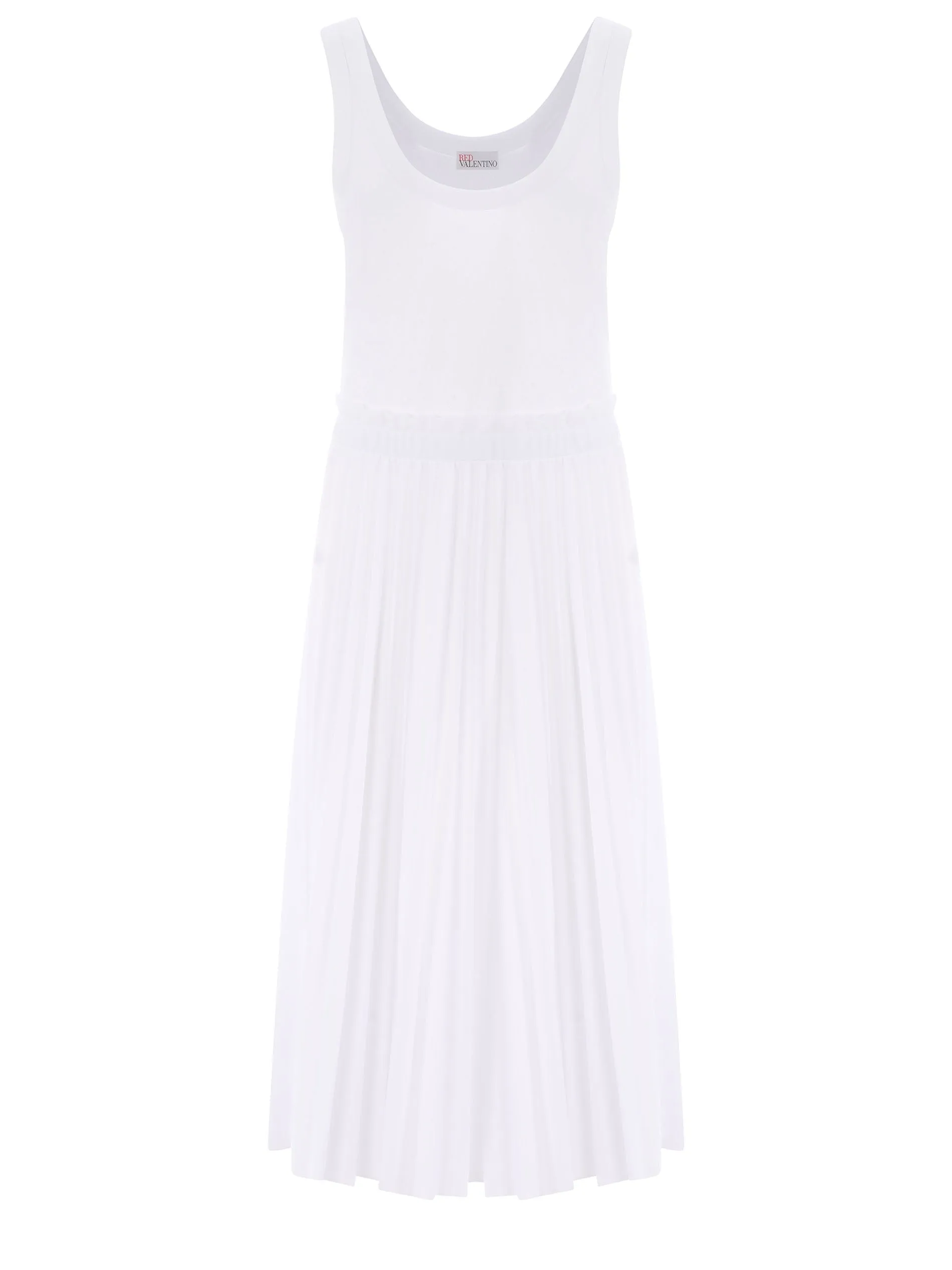 REDValentino Sleeveless Pleated Midi Dress