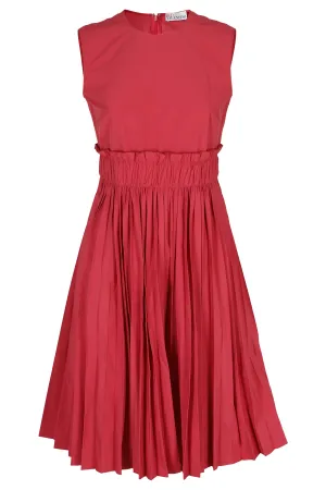REDValentino Sleeveless Pleated Midi Dress