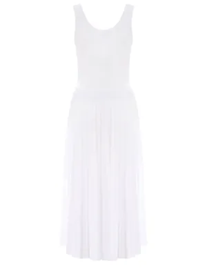 REDValentino Sleeveless Pleated Midi Dress