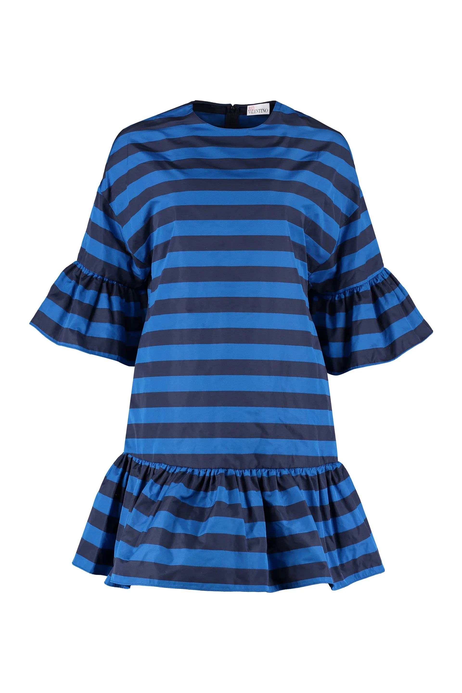 REDValentino Striped Flared Mini Dress