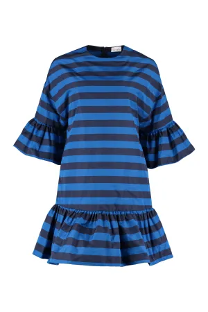 REDValentino Striped Flared Mini Dress