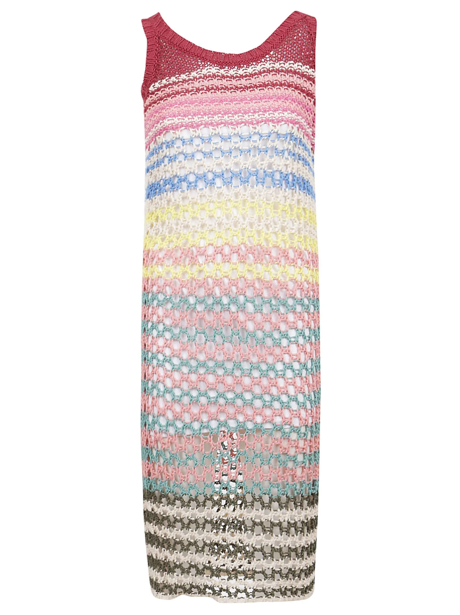 REDValentino Striped Sleeveless Knit Dress