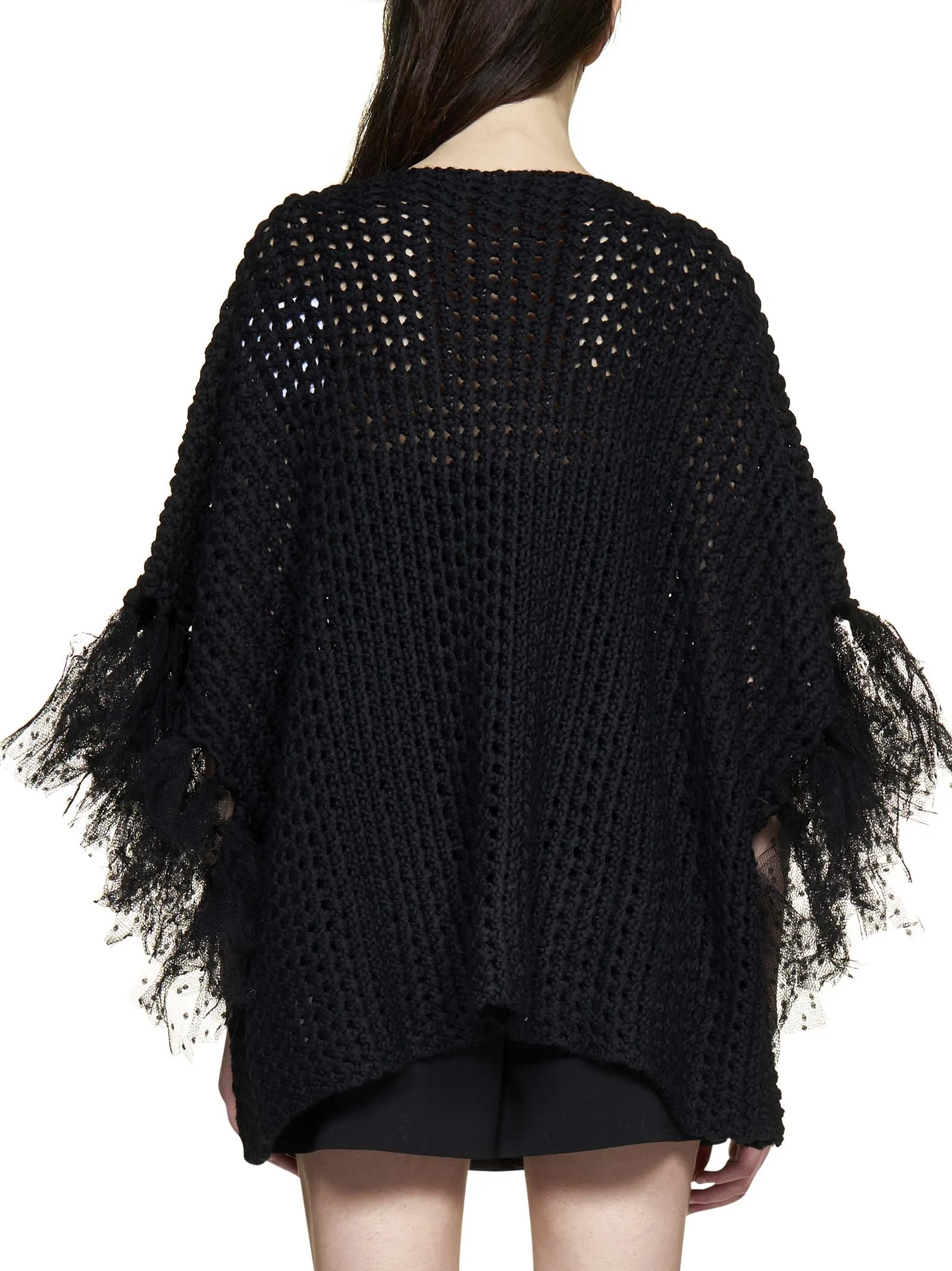 REDValentino Tulle Detailed Knit Dress