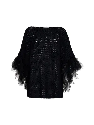 REDValentino Tulle Detailed Knit Dress