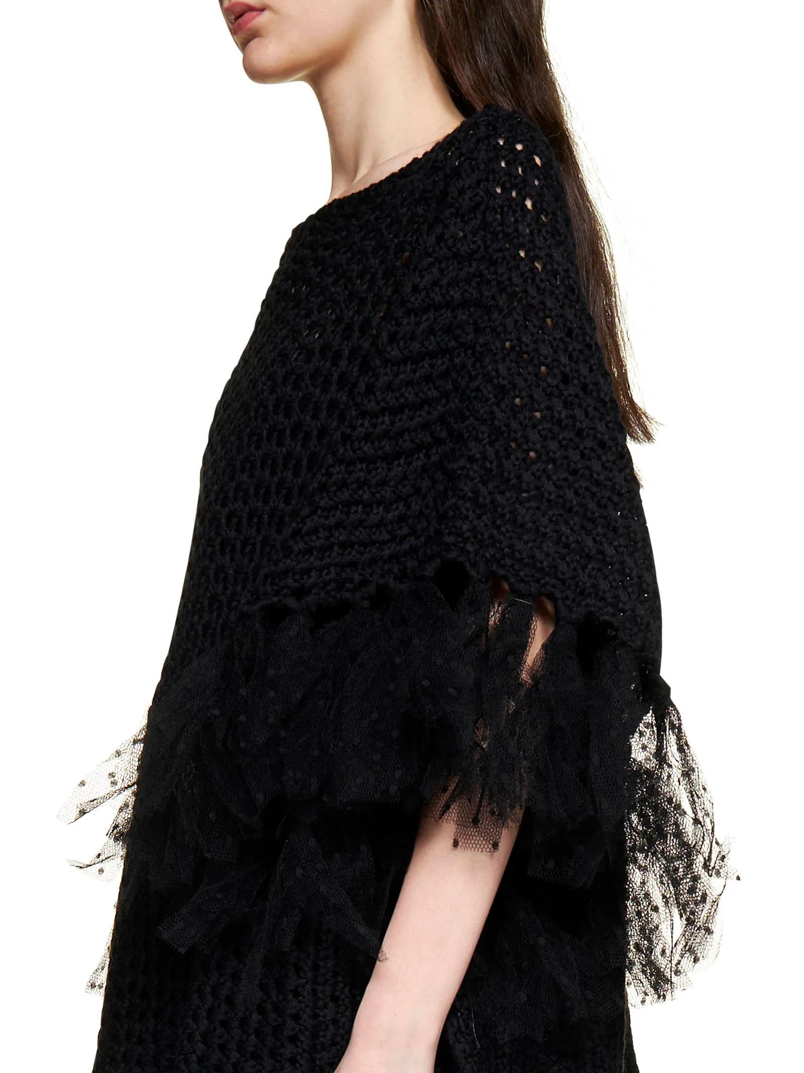 REDValentino Tulle Detailed Knit Dress