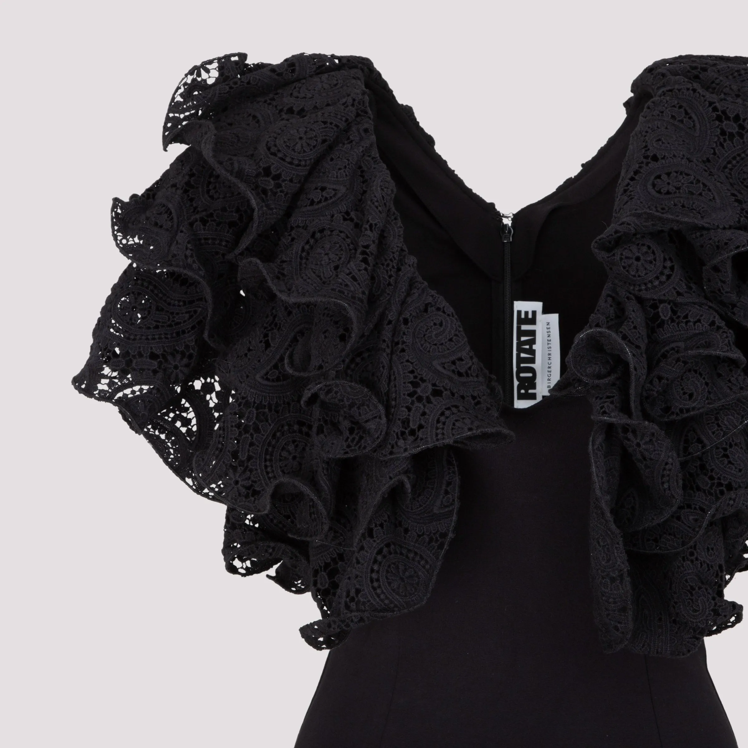 ROTATE Ruffle-Trim Mini Dress