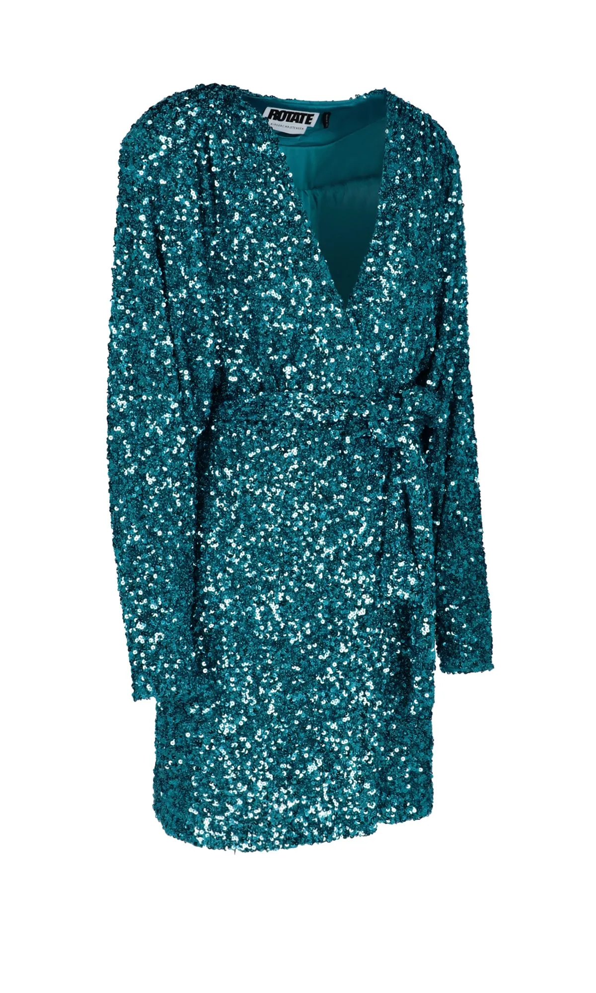 ROTATE Sequined V-Neck Dress