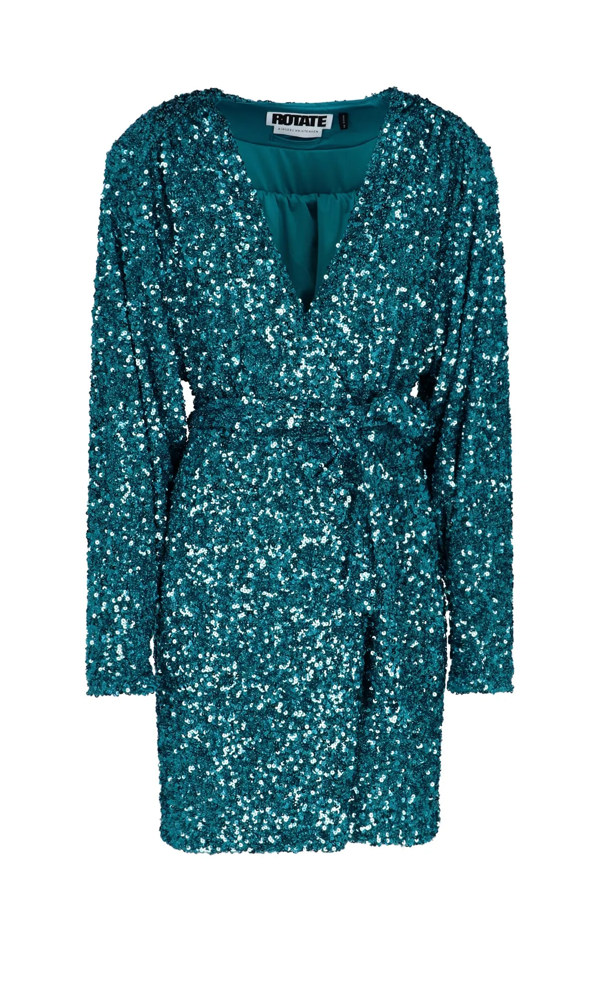 ROTATE Sequined V-Neck Dress