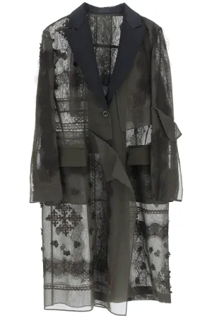 Sacai Bandana Laced Long-Sleeved Coat