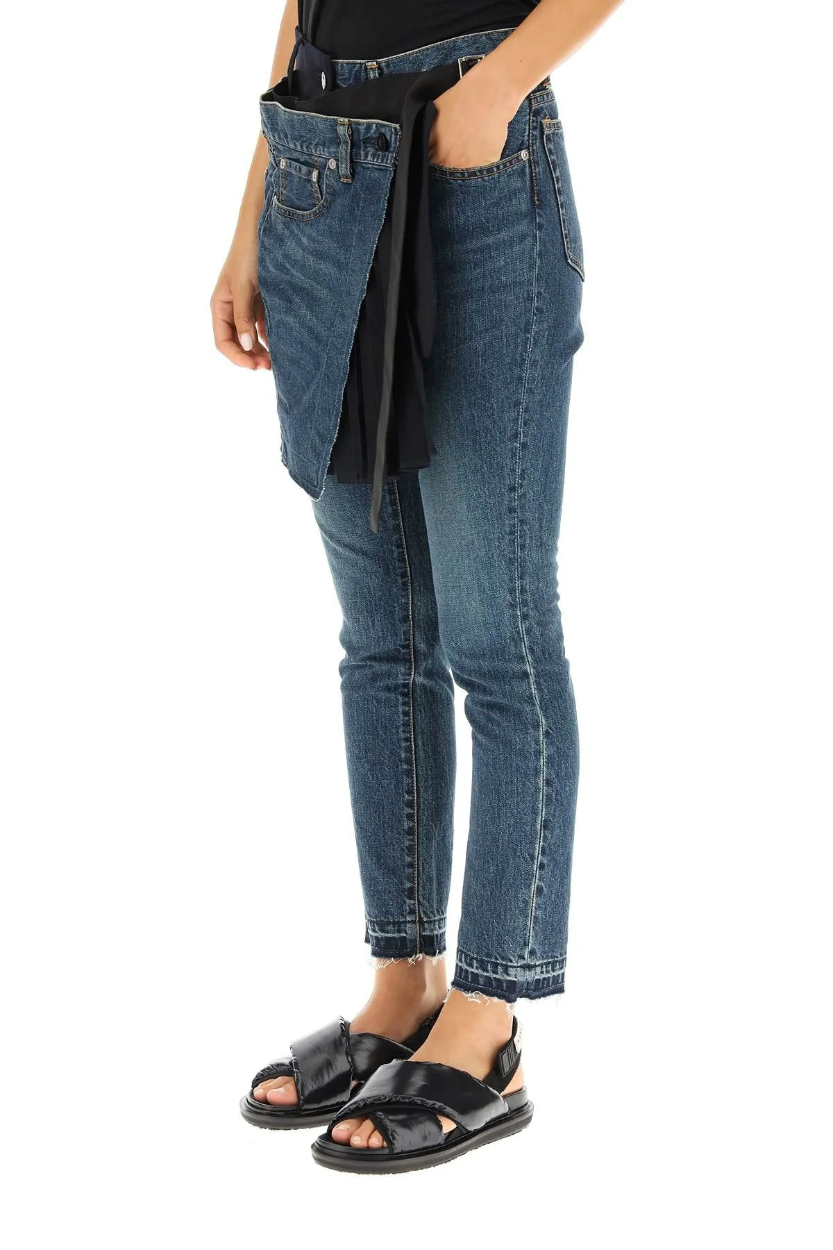 Sacai Layered Skirt Detail Jeans
