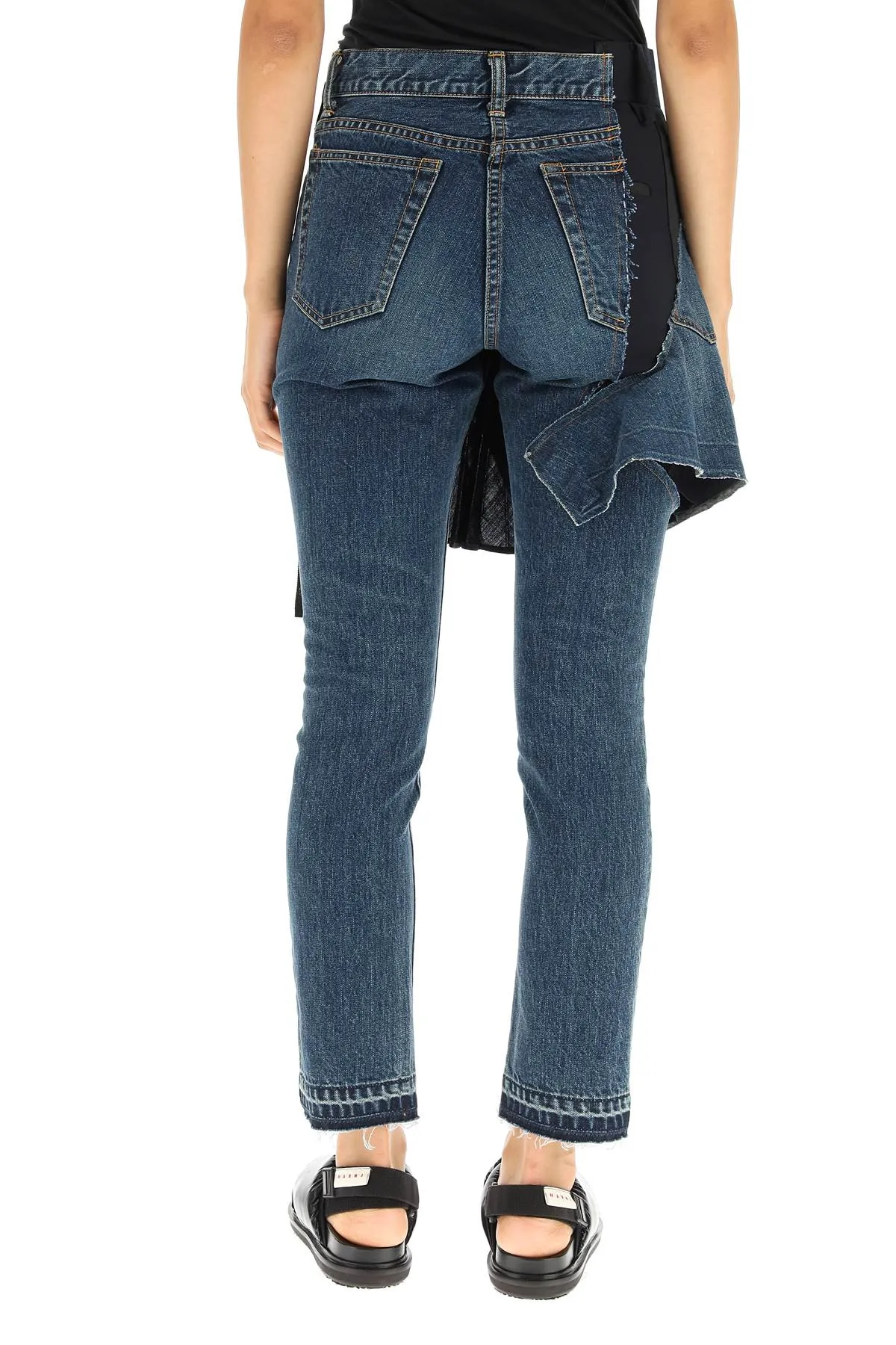 Sacai Layered Skirt Detail Jeans