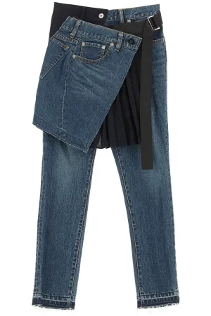 Sacai Layered Skirt Detail Jeans