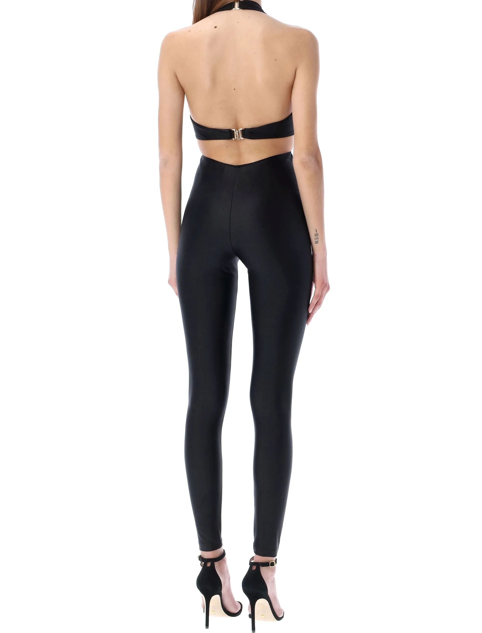 Saint Laurent Cut-Out Halterneck Jumpsuit