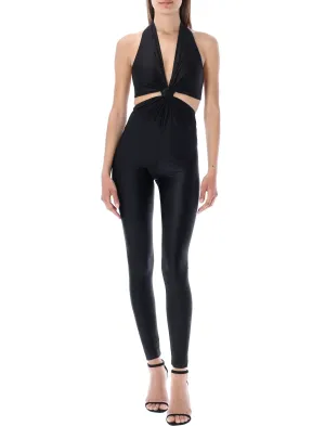Saint Laurent Cut-Out Halterneck Jumpsuit