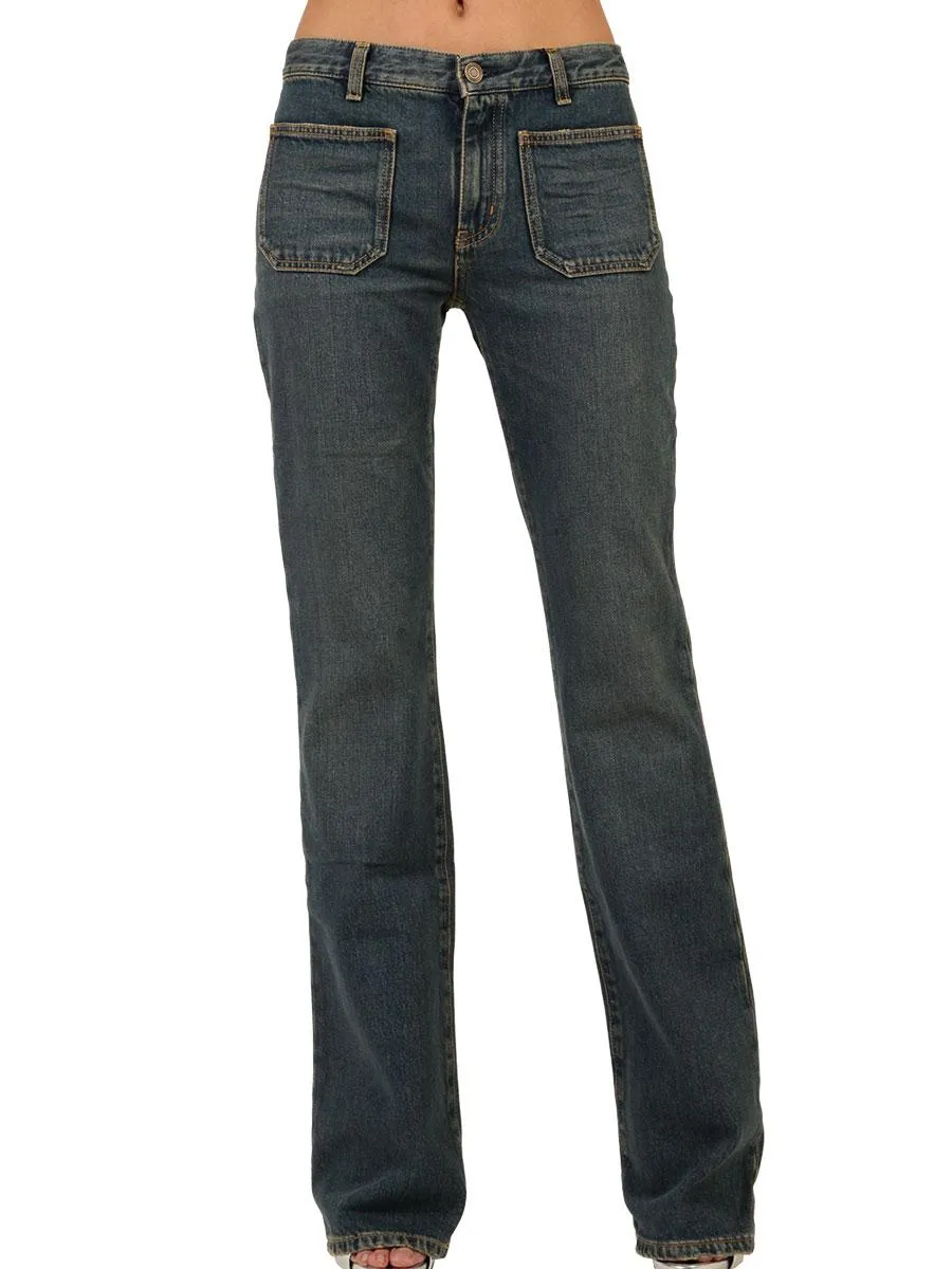 Saint Laurent High-Rise Flared Jeans