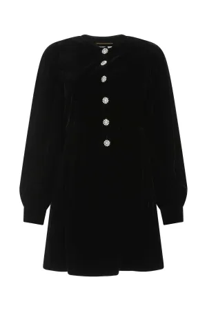 Saint Laurent Velvet Buttoned Dress