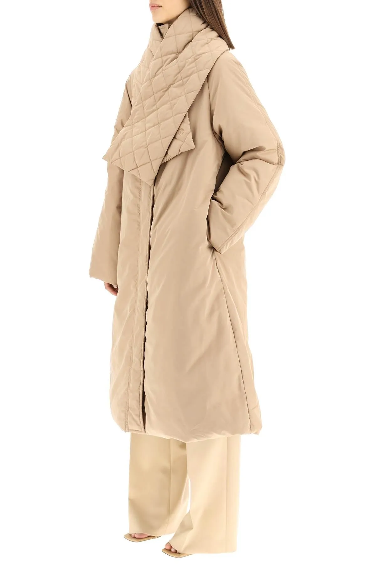 Saks Potts Clara Scarf-Detailed Puffer Coat