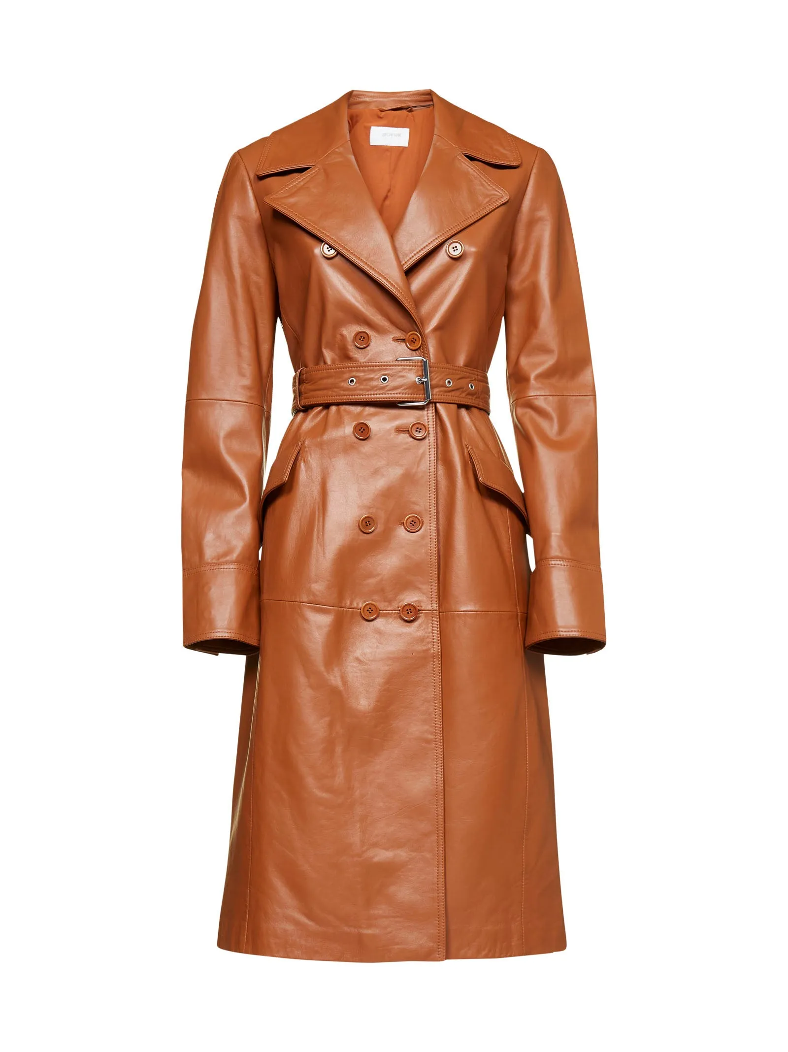 Sportmax Borneo Leather Trench Coat