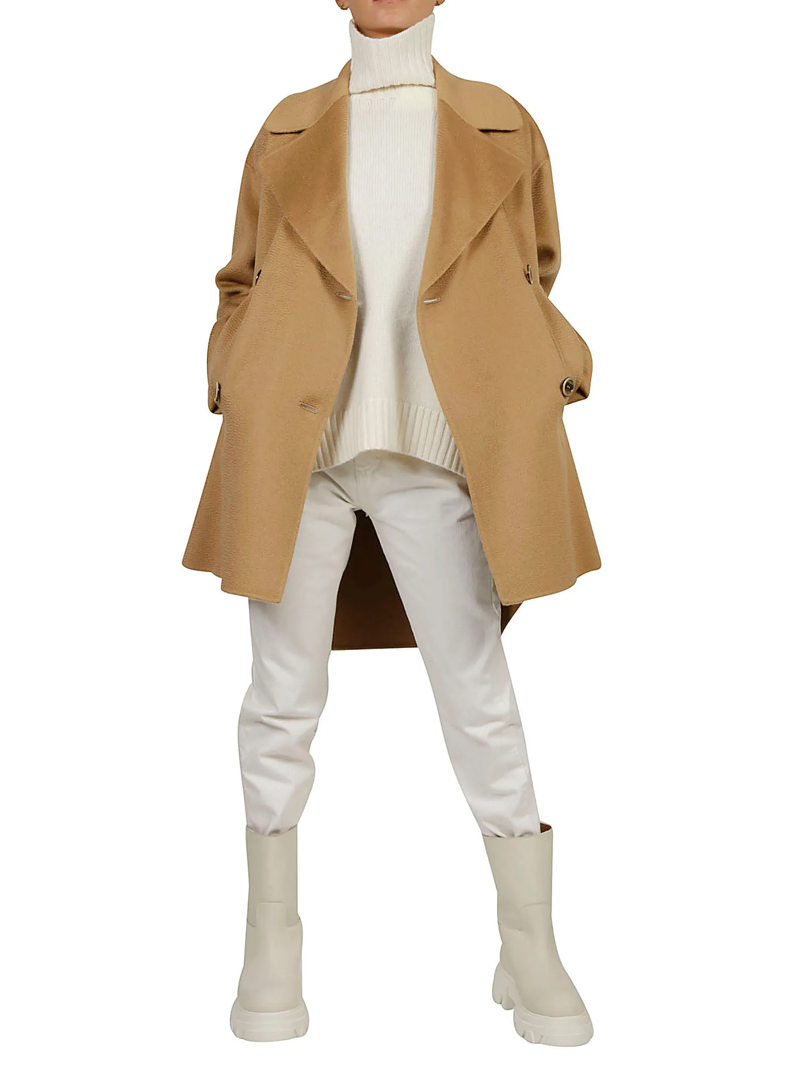 Sportmax Double-Breasted Asymmetric Coat
