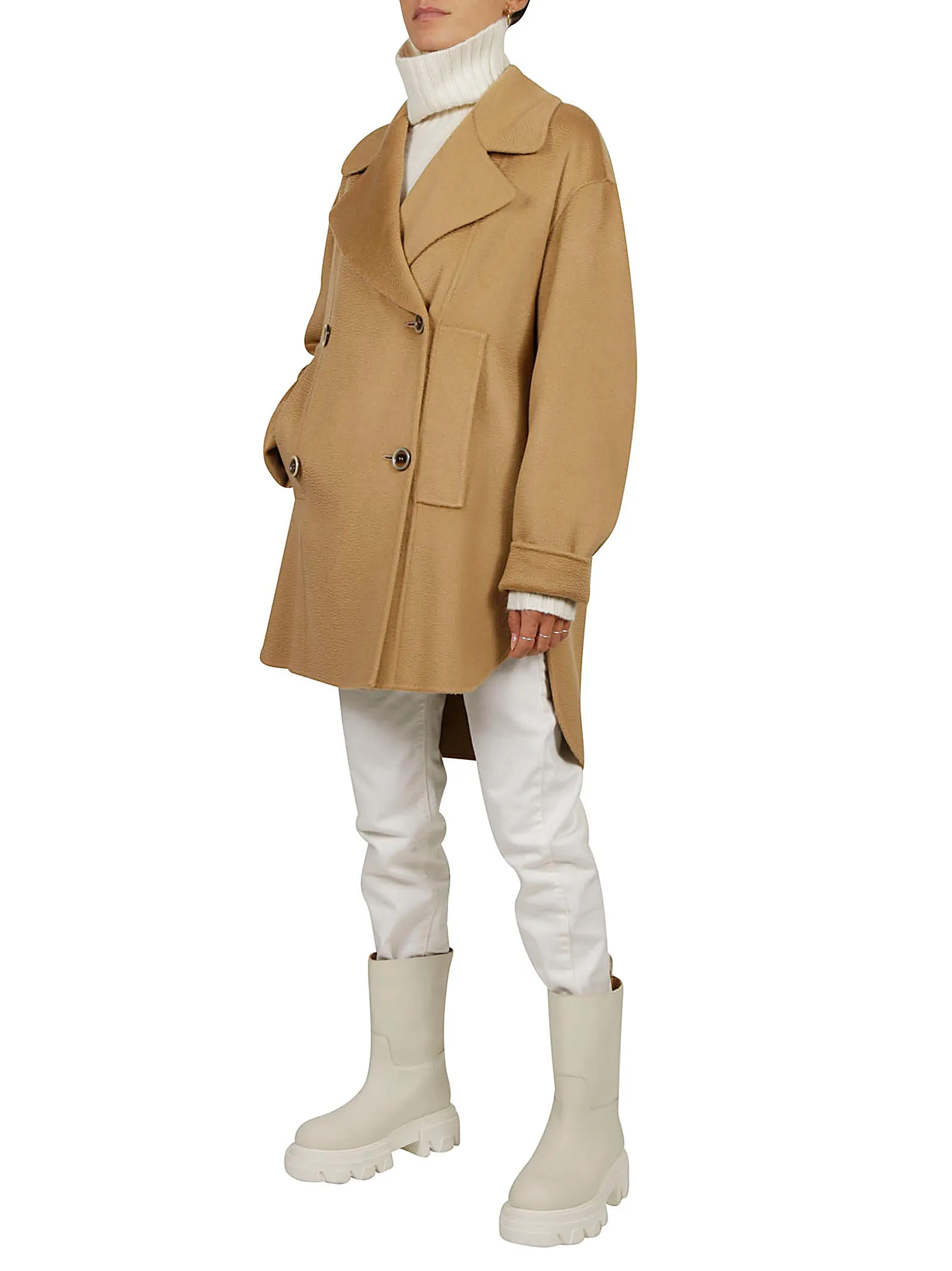 Sportmax Double-Breasted Asymmetric Coat