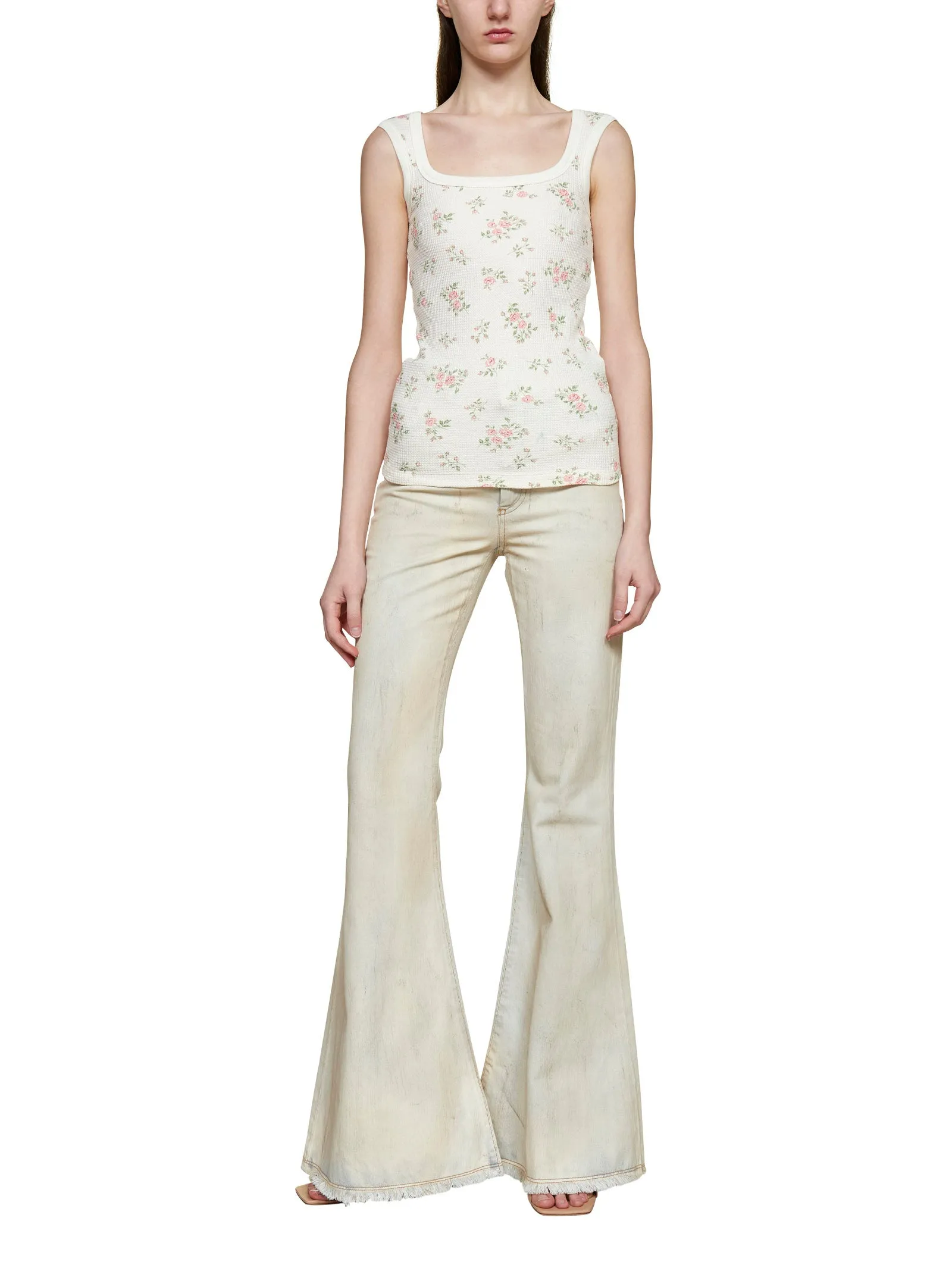 Sportmax Frayed Hem Flared Jeans