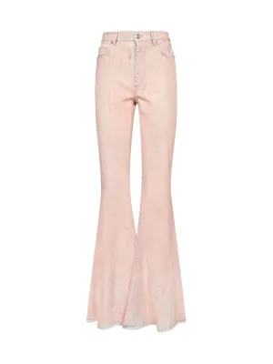 Sportmax Frayed Hem Flared Jeans