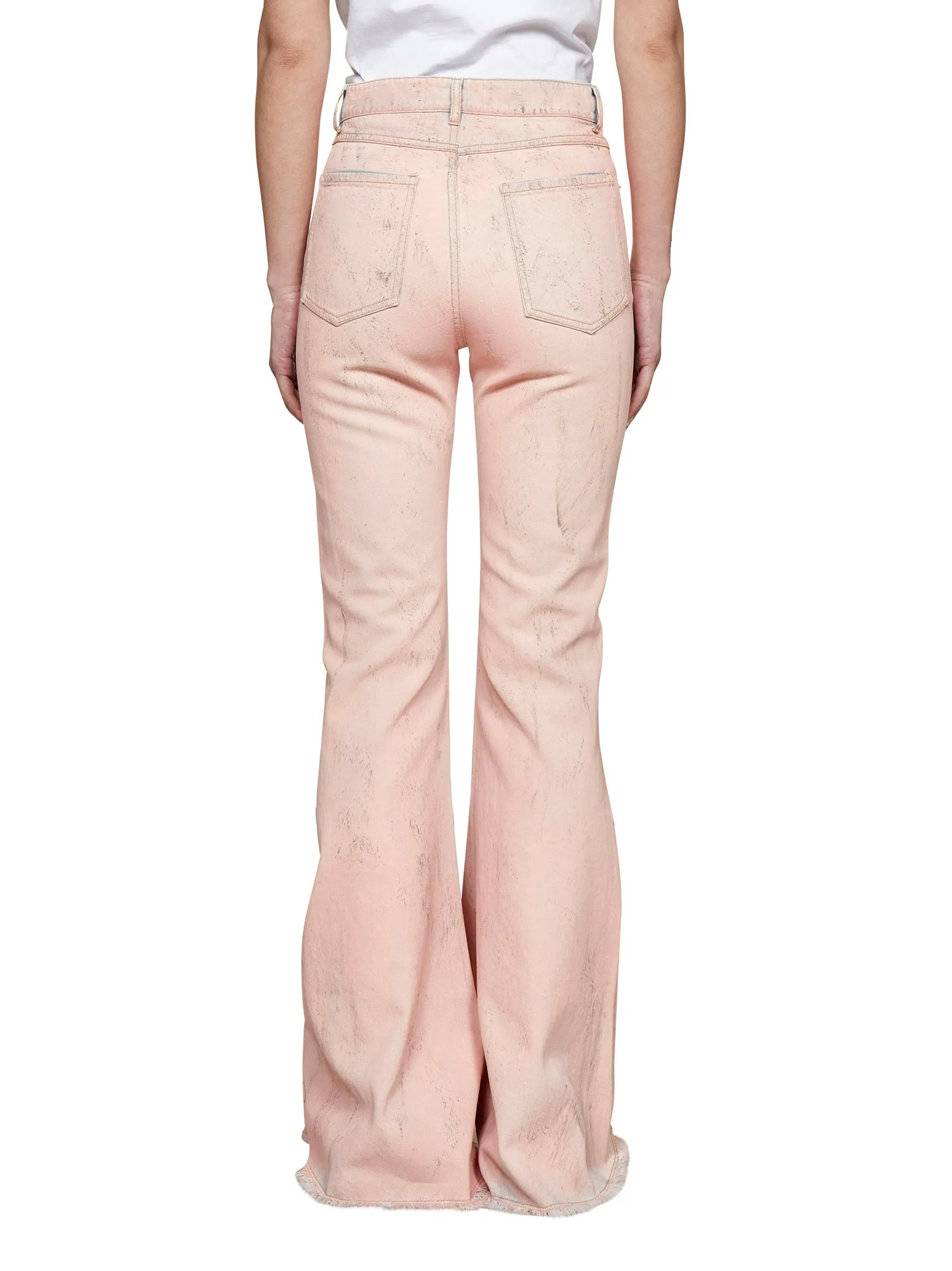 Sportmax Frayed Hem Flared Jeans