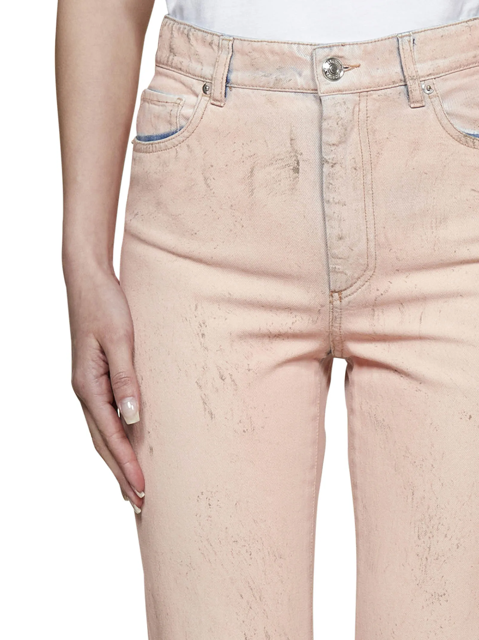 Sportmax Frayed Hem Flared Jeans