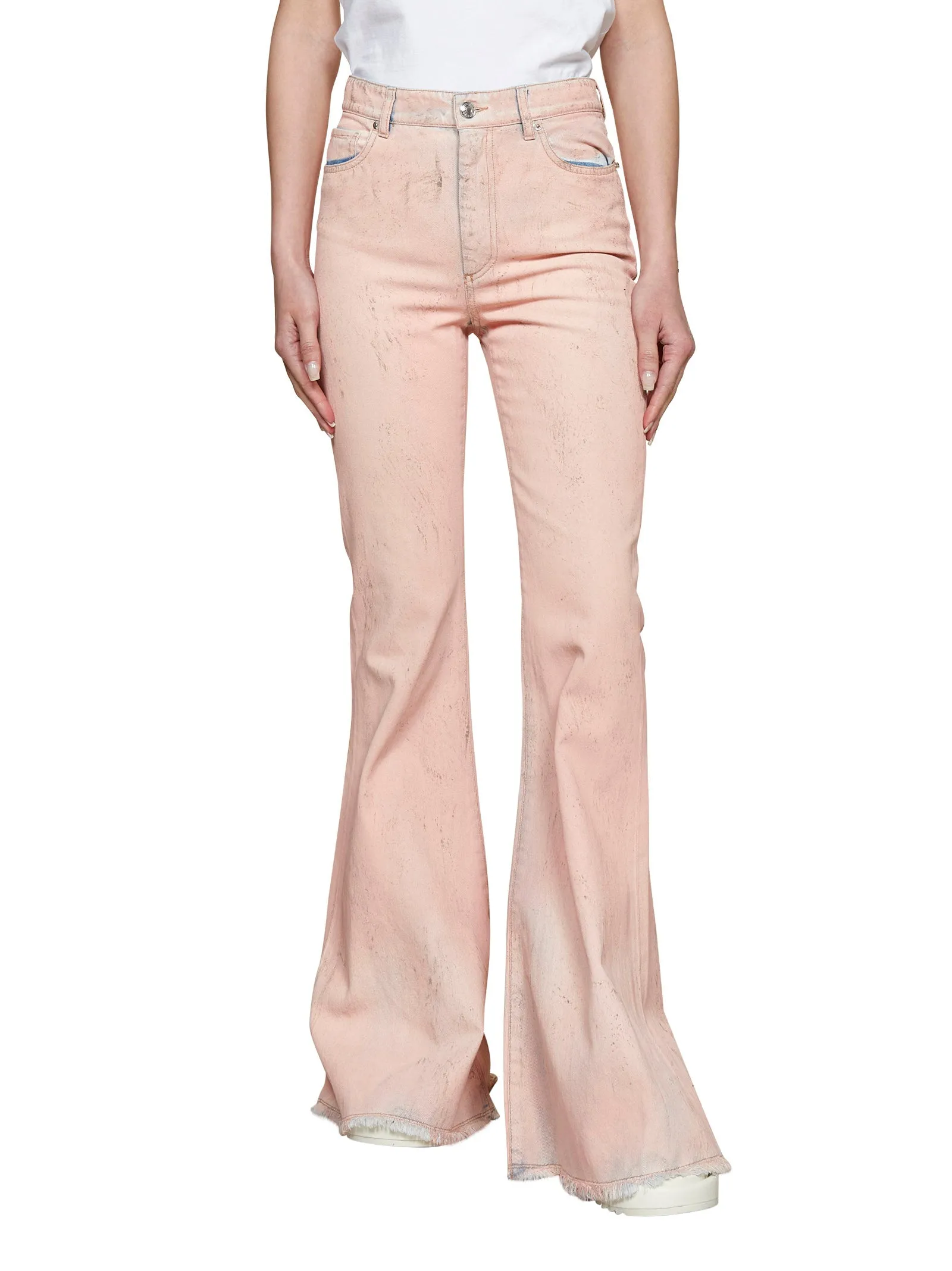 Sportmax Frayed Hem Flared Jeans