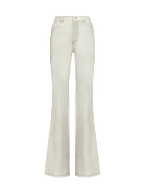 Sportmax Frayed Hem Flared Jeans