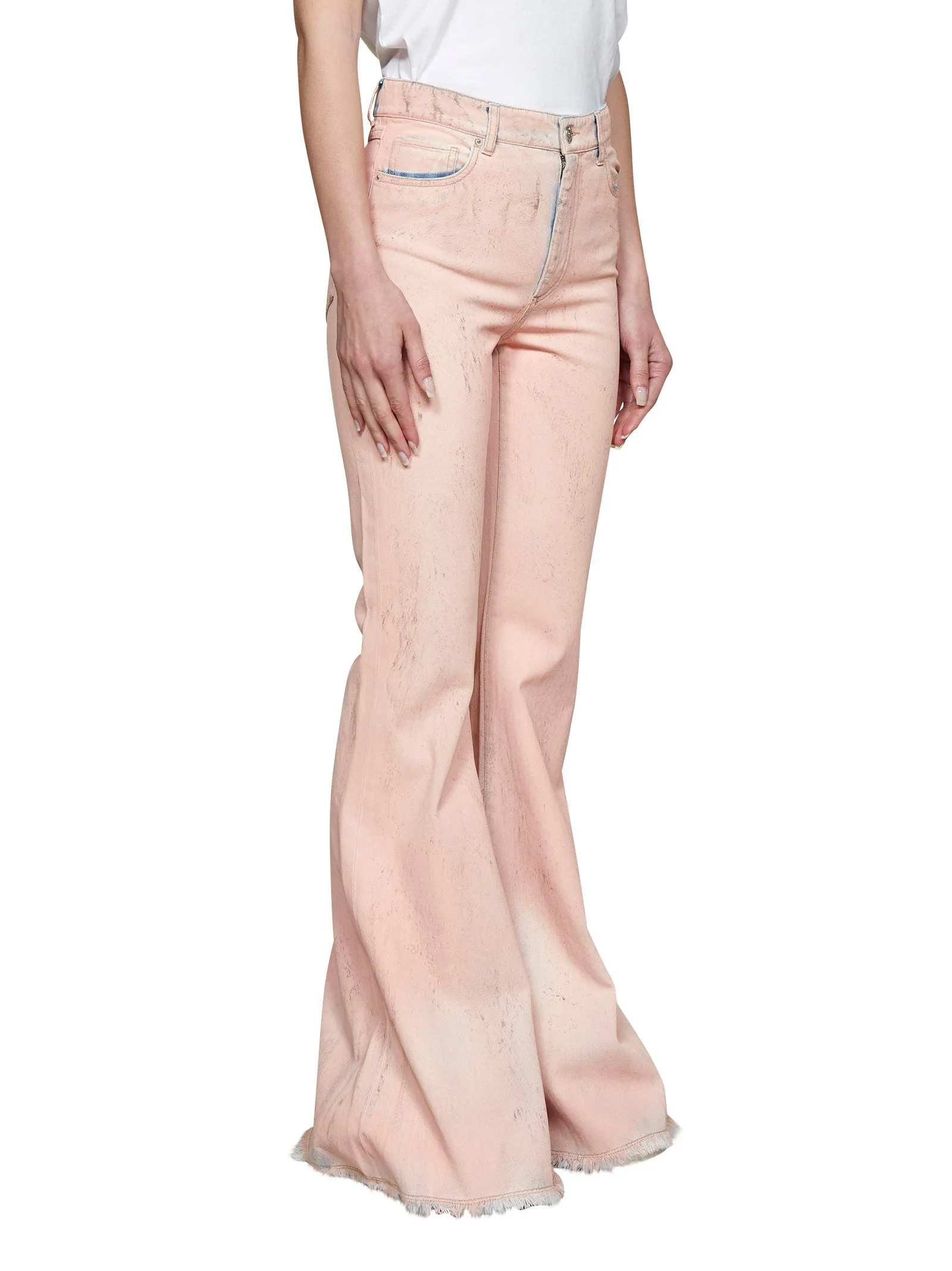 Sportmax Frayed Hem Flared Jeans