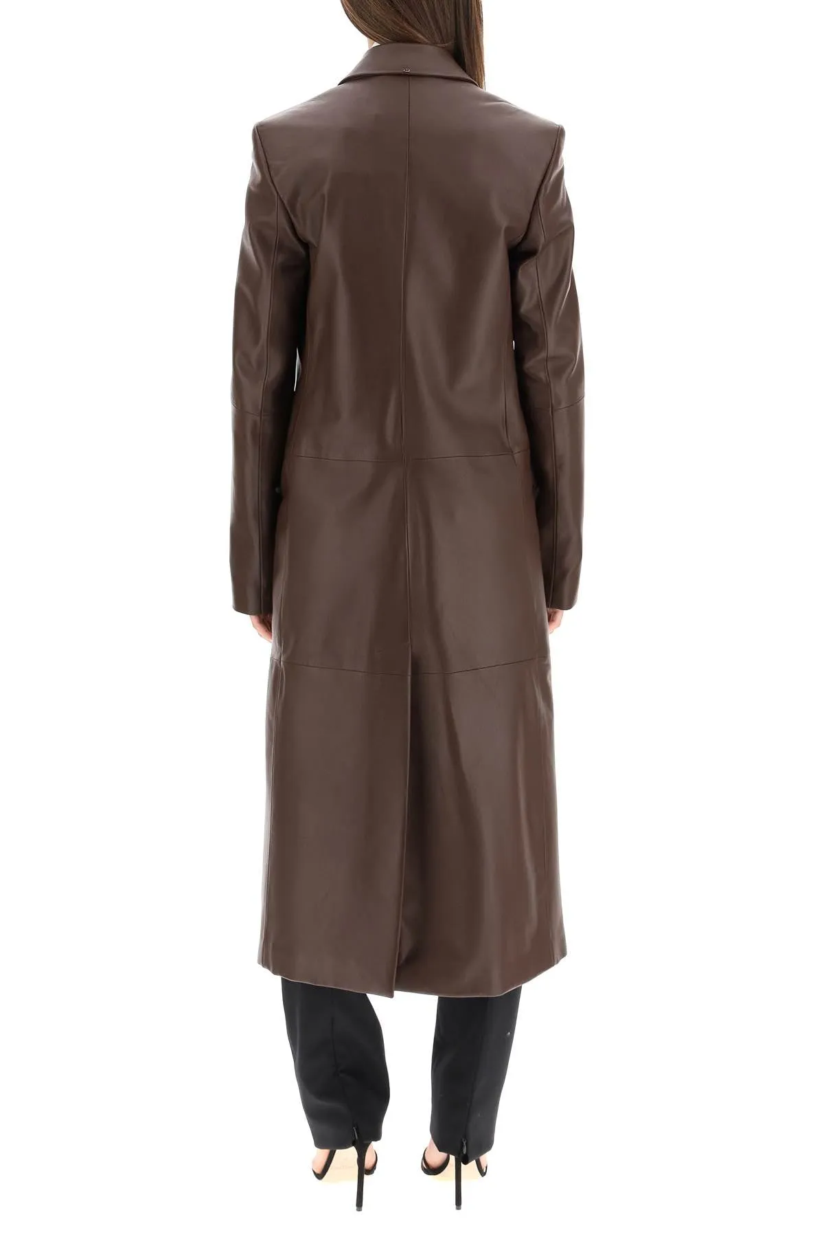 Sportmax Girone Leather Trench Coat