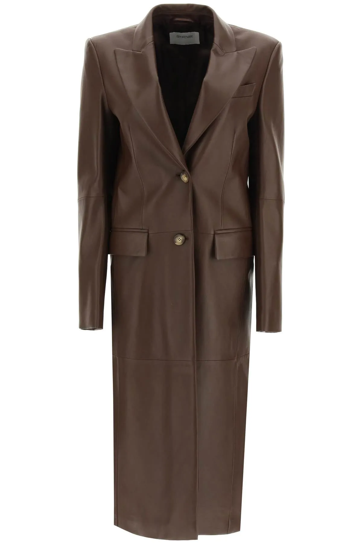 Sportmax Girone Leather Trench Coat