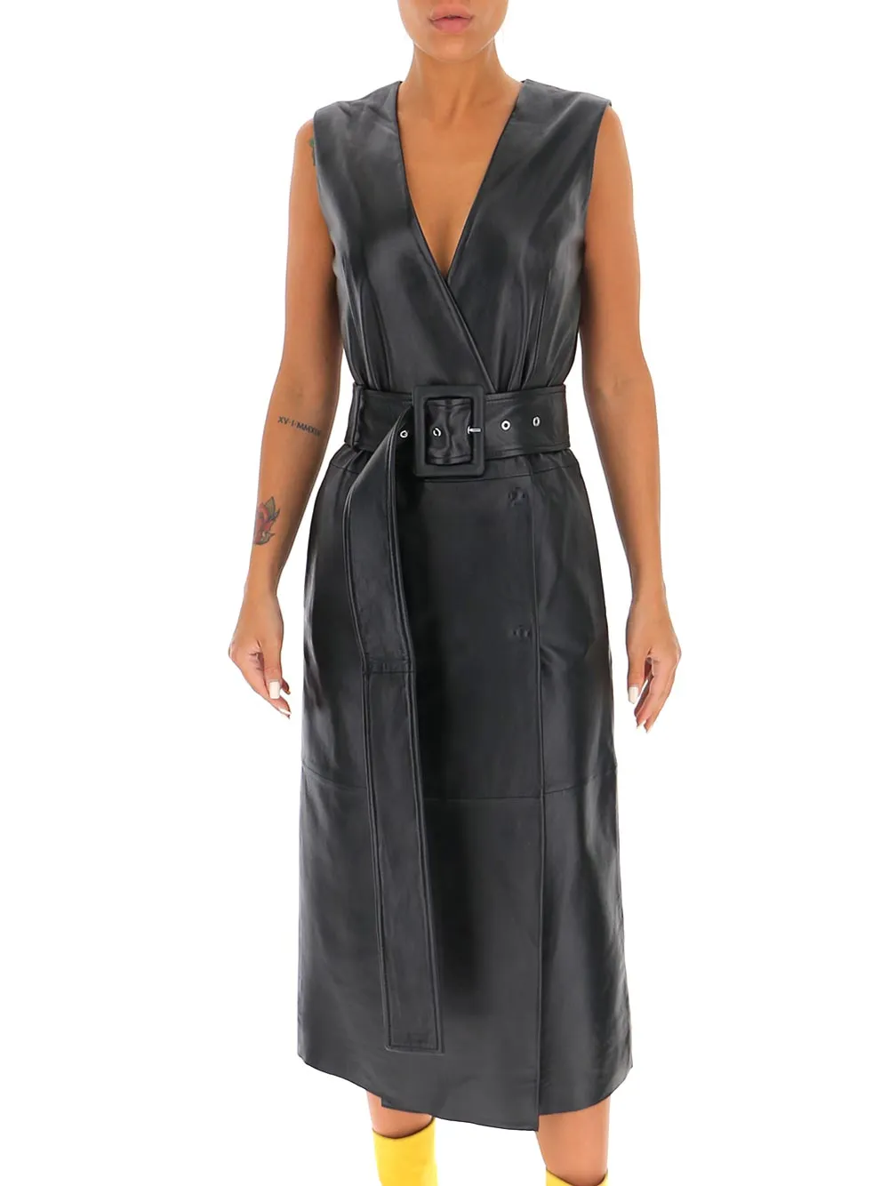 Sportmax V-Neck Belted Dress