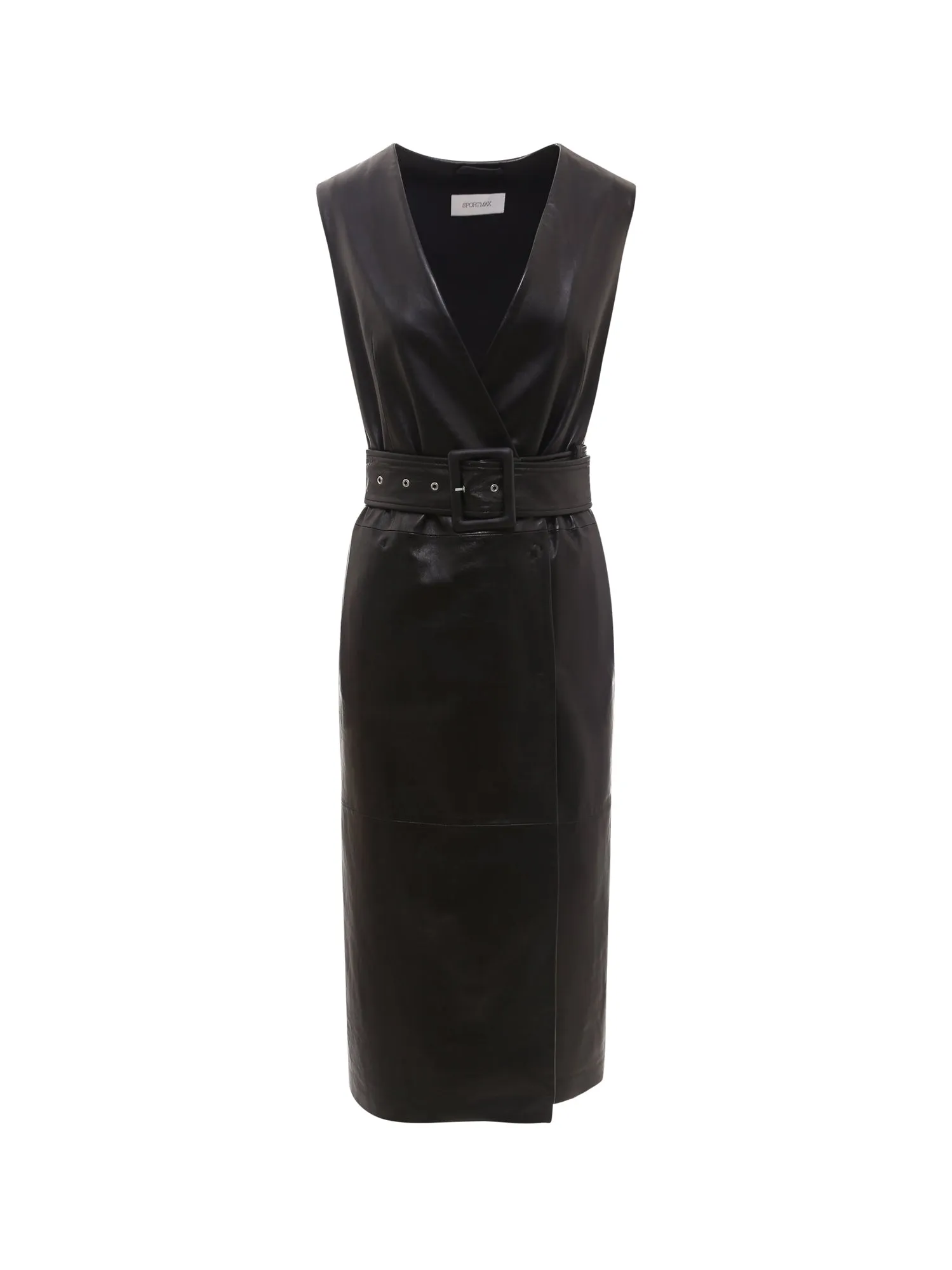 Sportmax V-Neck Belted Dress