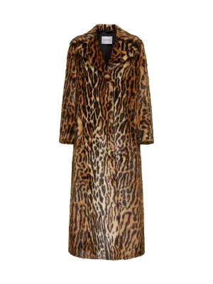Stand Studio Kylie Leopard Printed Midi Coat