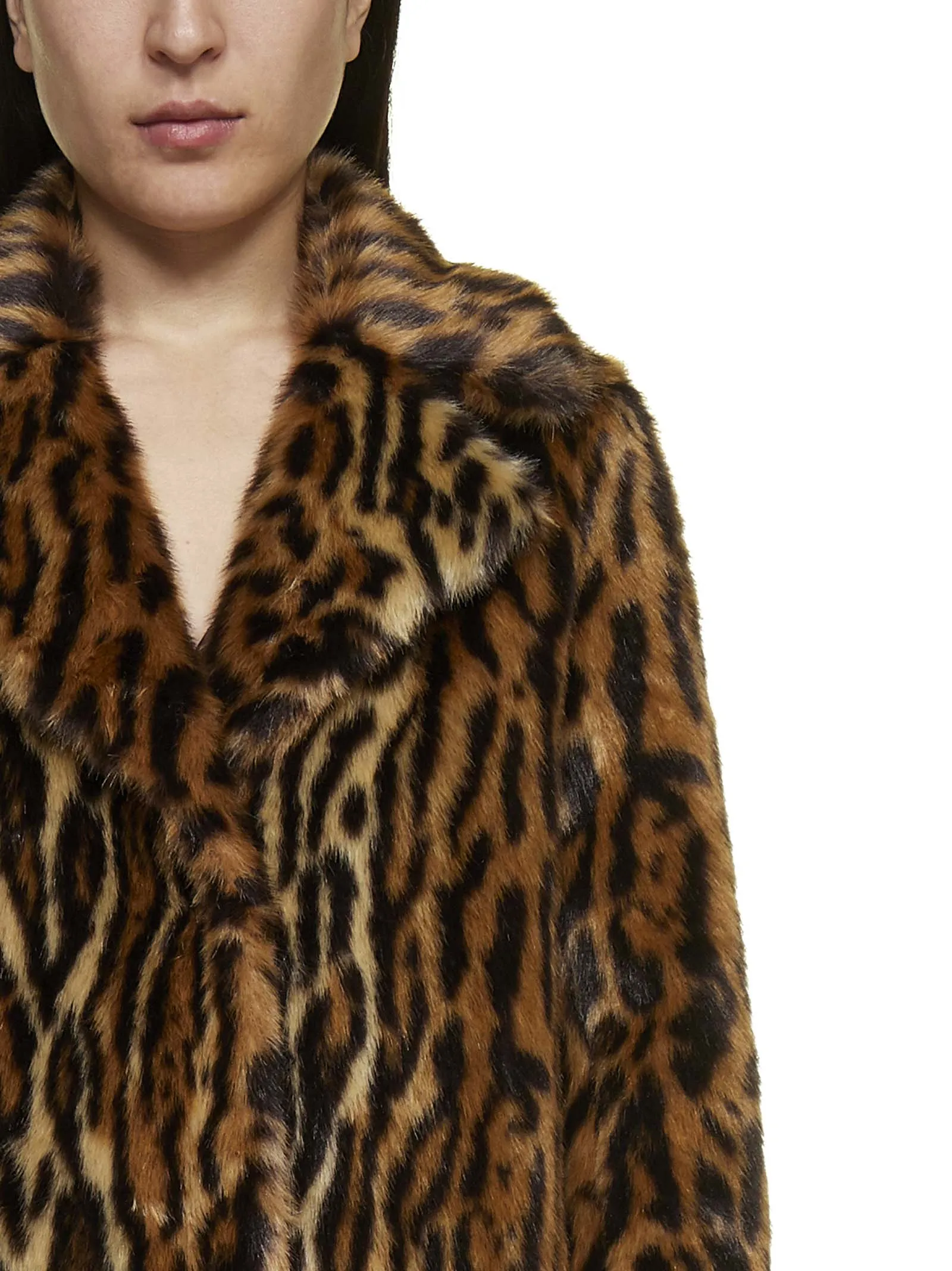 Stand Studio Kylie Leopard Printed Midi Coat