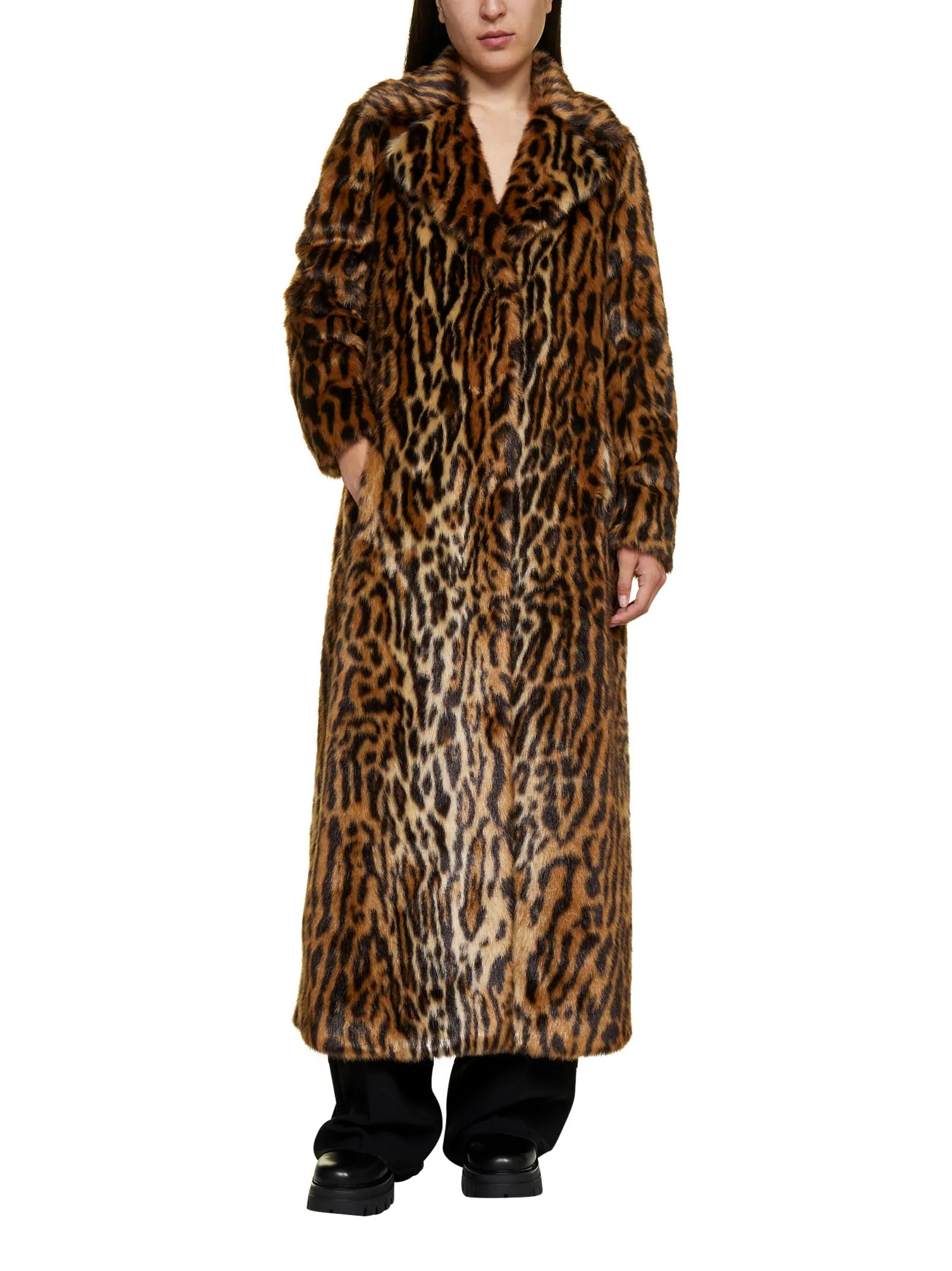 Stand Studio Kylie Leopard Printed Midi Coat