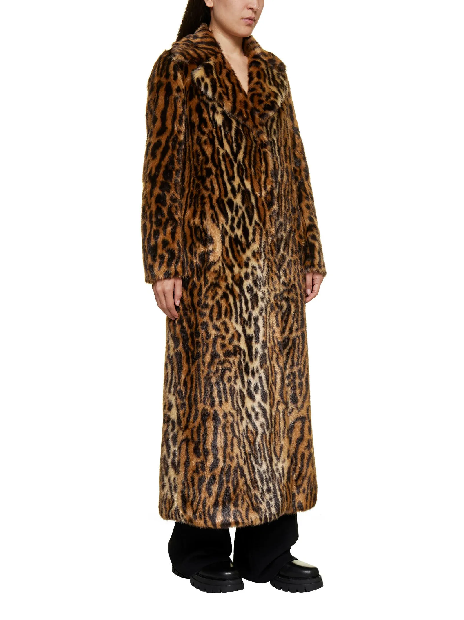 Stand Studio Kylie Leopard Printed Midi Coat