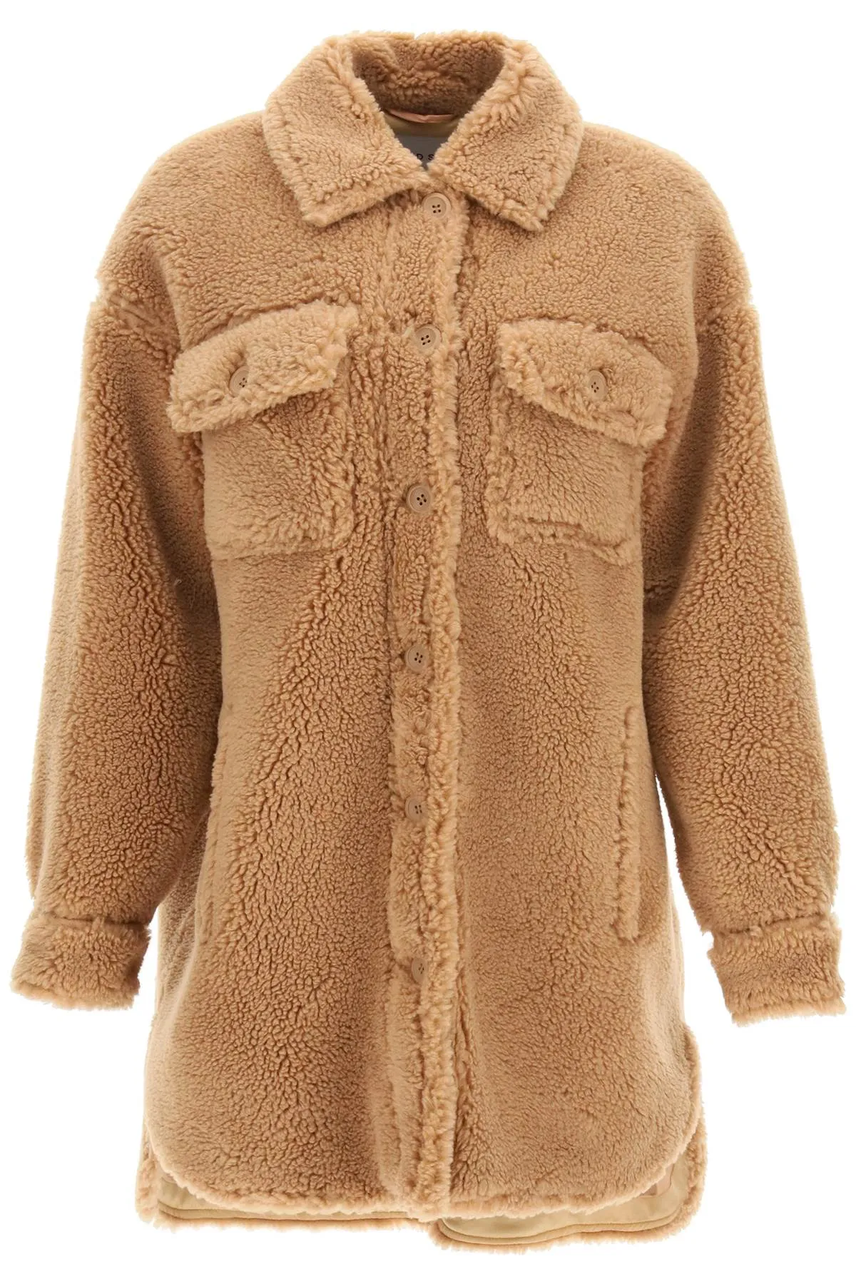 Stand Studio Sabi Faux-Fur Single Breasted Coat