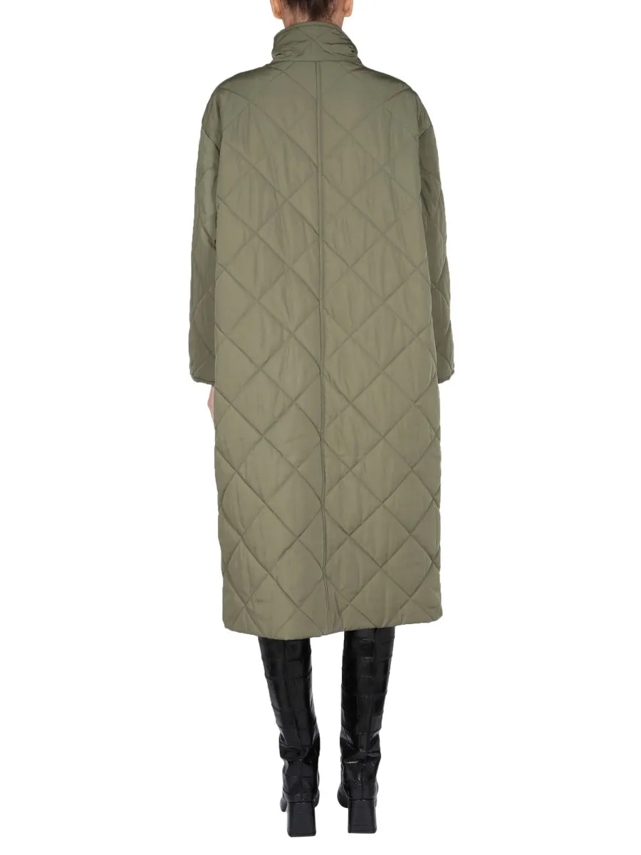 Stand Studio Sage Diamond Quilted Coat